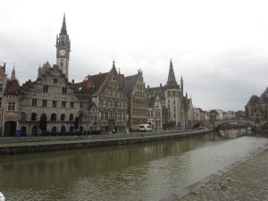 The historic centre in Ghent.